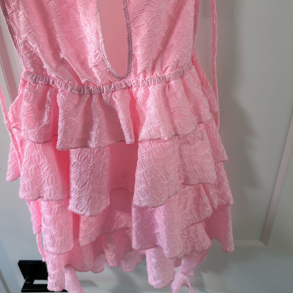 Strawberry MilkMob Pink Ruffled Halter Dress - Picture 3 of 9